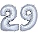 Produktbild DekoRex ® Folienballon Zahlenballon Luftballon Geburtstag Deko 80cm Zahl Silber 29