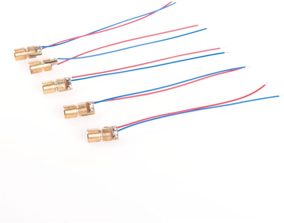 5pcs Mini Dot Diode Module Head WL Red 650nm 6mm 3V 5mW