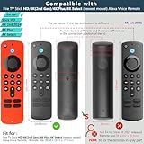 Pinowu Remote Cover Case (2pcs) Compatible with Fire TV Stick HD / 4K(2nd Gen) / 4K Plus /4K Select Alexa Voice Remote, Anti Slip Silicone Sleeve with Wrist Strap (Red,Blue) - Image 3