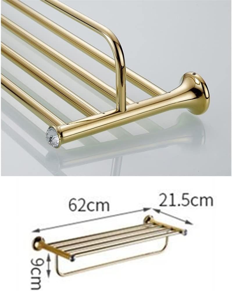 Towel Rails, Towel Rack Bathroom Accessory Towel Rack, Towel, Bathroom Shelf Bath Hardware with Crystal Towel Shelf
