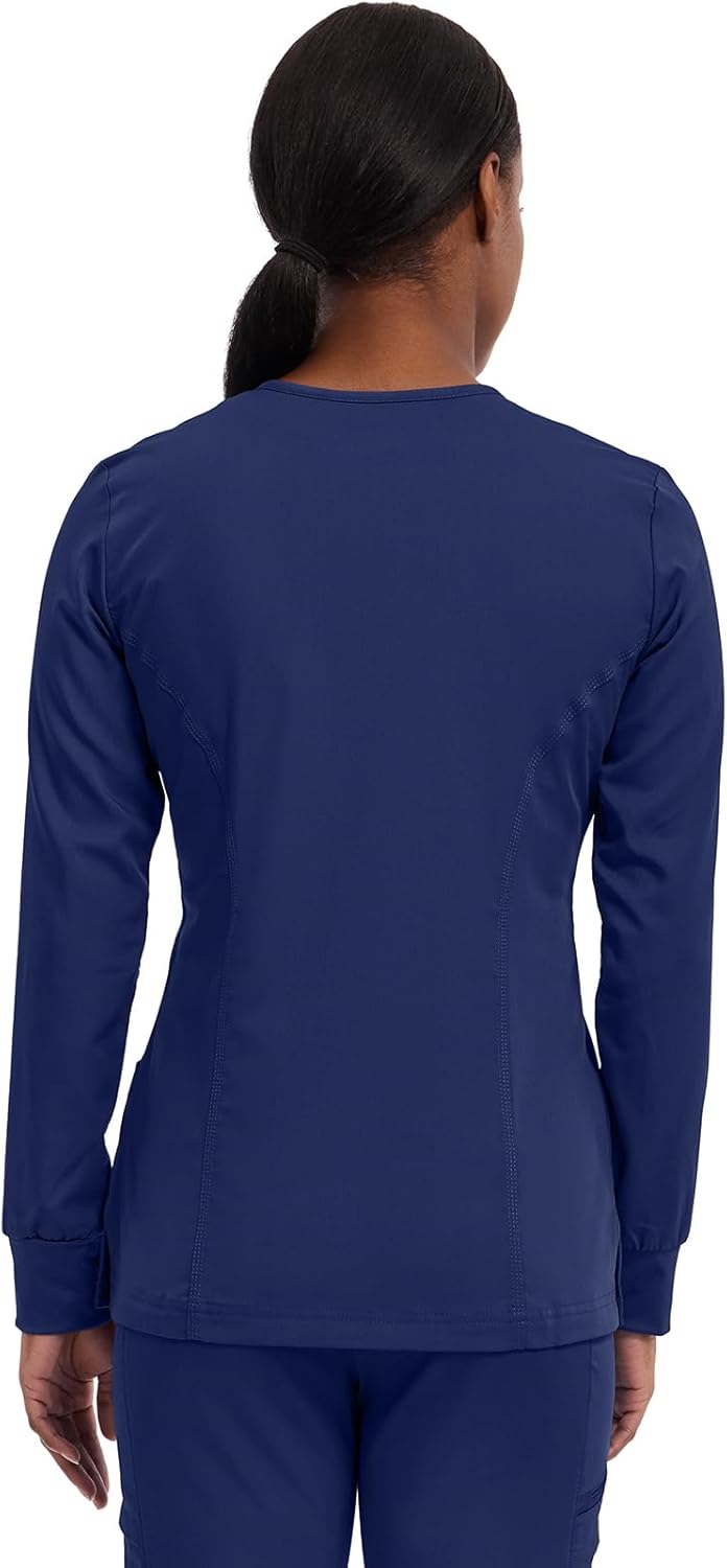 Healing Hands Women's Snap Front Scrub Jacket Daisy 2-Way Stretch Uniform 5063 - Image 2