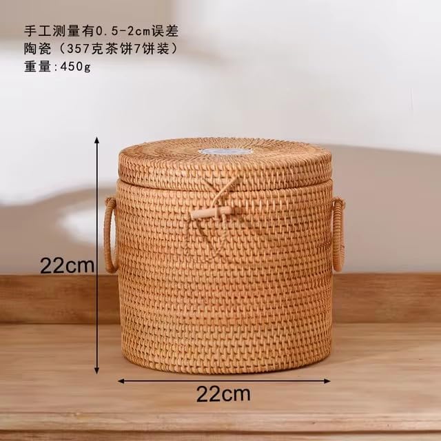 basket storage rattan woven baskets with lid round wicker fruit boxes decorative tray lids sundries mini snack bread organizer (10)