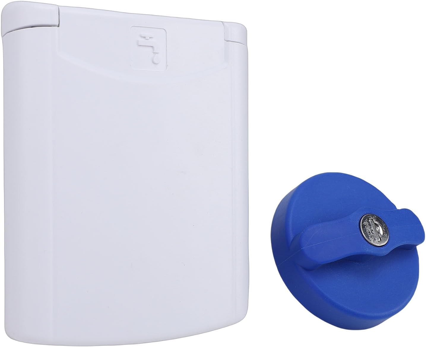 CHICIRIS Lockable RV Water Inlet, ABS Inlet with Key Lock Mechanism, for RV Camping Trailer Boat Freshwater Tank System