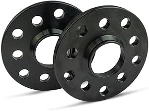 SCC Spurverbreiterung 5mm - 2 Stück, Schwarz Eloxiert, Für Lochkreis 108/4, Nabenbohrung 65,1mm