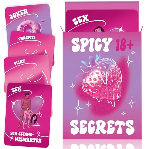 Spicy Secrets - Paar Spiele für Paare, Erotik Sex Spielzeug für Paare, Liebe Kartenspiel, Jahrestag Geschenk für Ihn & Sie, Partner Geschenke, Erotikspiele Freund, Kamasutra Sexspielzeug Pärchen Spiel