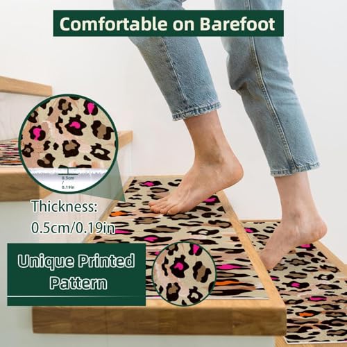 Tapis d'escalier d'intérieur orange et rose pour sublimer votre entrée