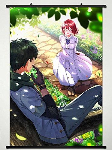 Wall Scroll Poster Fabric Printing For Anime Akagami no Shirayuki-hime Shirayuki and Zen Wistalia Clarines S