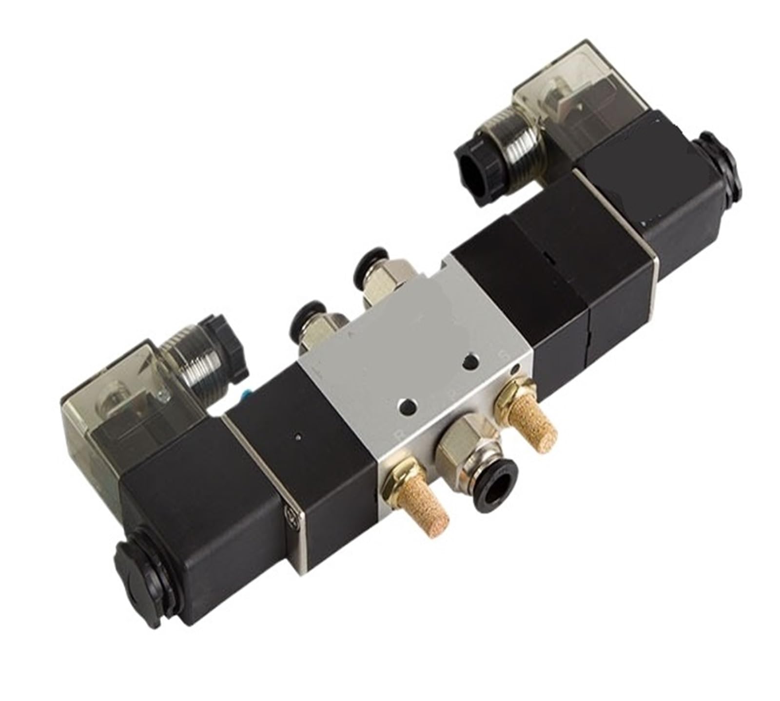 4V230C-08 4V230E-08 4V230P-08 SOLENOID PNEUMAT 5-drożny 3 pozycje 1/4 "pneumatyczny zawór elektromagnetyczny 12 24V AC110V 220V zawór pneumatyczny (4V230P-08 DC12V, z dopasowaniami 8mm)