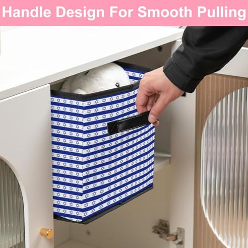 Boîte de rangement avec poignées et structure pliable pour vêtements