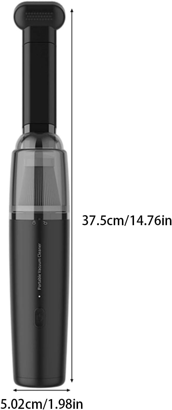Compact Car Vacuums, USB Rechargeable Quiet Handheld Remover for Car Office with Strong Suction