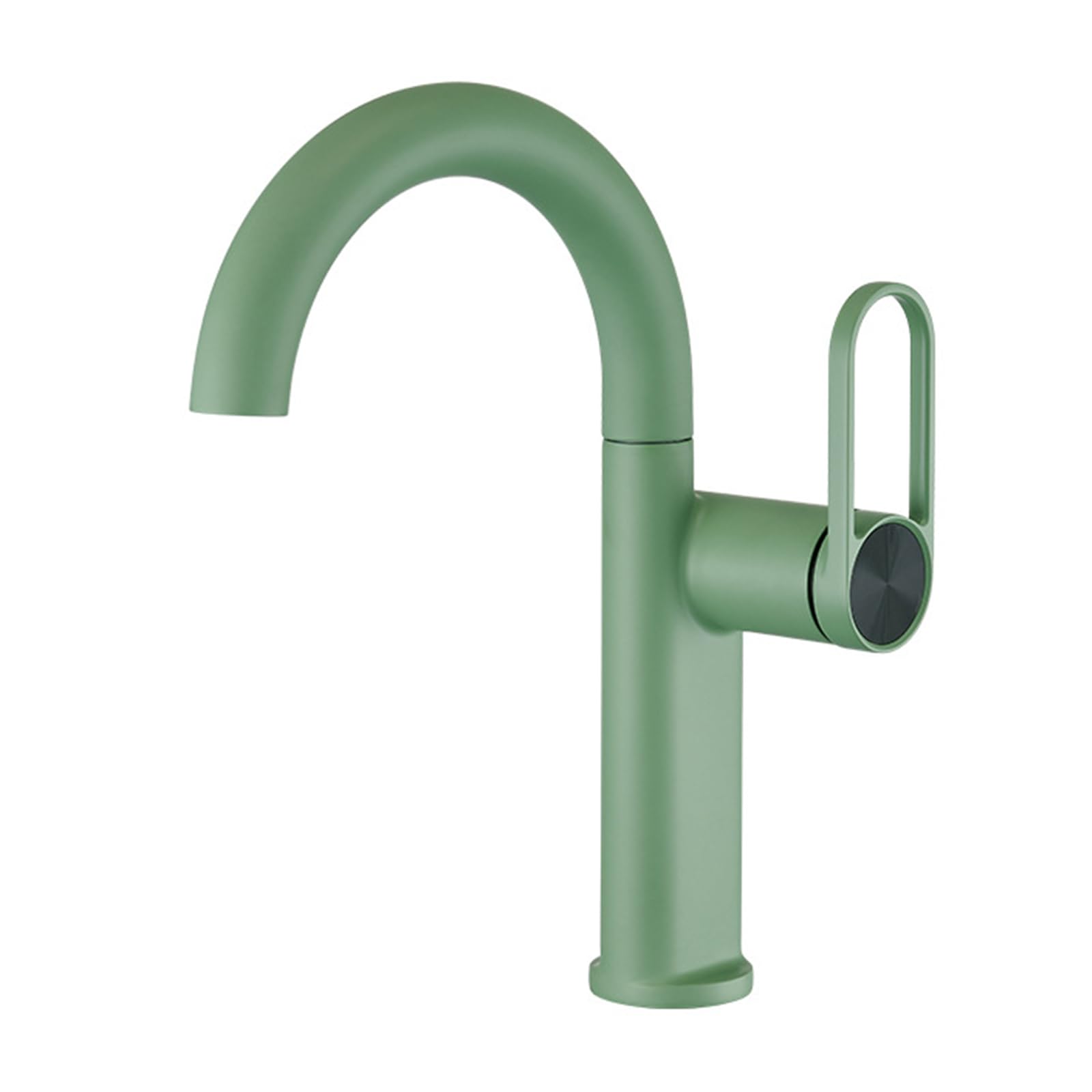 Robinet d'évier de salle de bains anti-corrosion en laiton massif or rose pivotant
