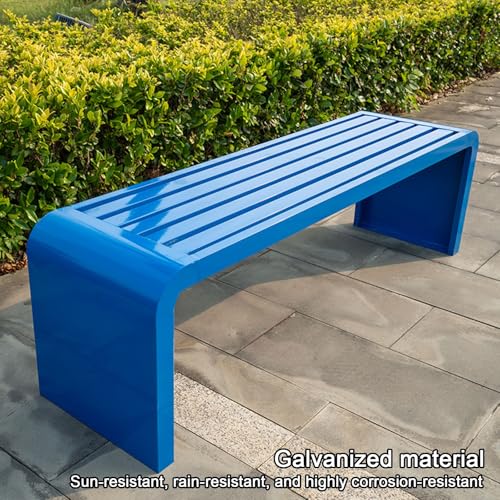 Banco de exterior de hierro galvanizado premium con estructura integrada 5