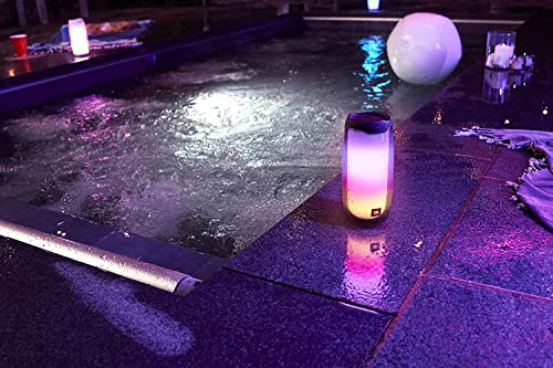 Image of JBL Pulse 4 - Waterproof Portable Wireless Bluetooth Speaker with Light Show, Includes LED Flashlight Key Chain Bonus - Black