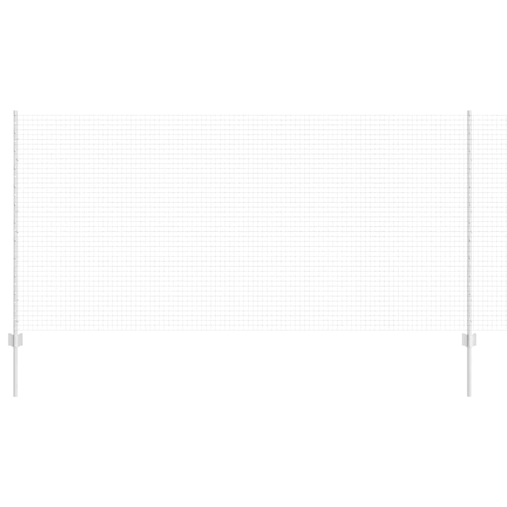 Steel Garden Fence Panel Set with Posts 1.2m x 10m Silver Outdoor Boundary Kit for Privacy and Decorative Landscaping