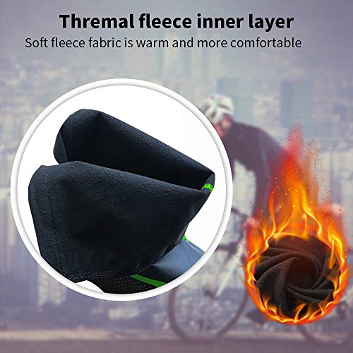 Lipport Waterproof Cycling Shoe Covers Winter Road Bike Overshoes Thermal Warm Shoes Cover for Men Women, MTB Bicycle Booties (Green, XL) - Thumbnail 2