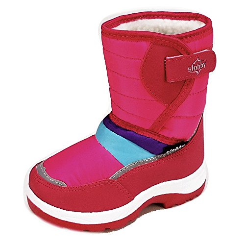 Kinder Schuhe winterschuhe (293C) winterstiefel stiefel Jungen,Mädchen Schuhe Neu Farbe Pink, Größe 33 EU