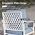 SUNSHINE VALLEY 4 Piece Metal Outdoor Patio Furniture Set, Patio Conversation Sets with 3-Seater Sofa, 2 Swivel Chairs and Coffee Table, White Frame Outdoor Seating Furniture for Bavkyard, Blue