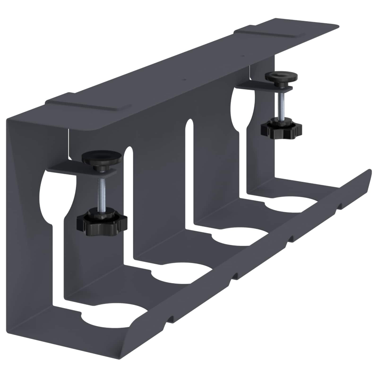 Plateau de Gestion de câbles sous Le Bureau 2 pc Anthracite,Chemins de câbles,8007571