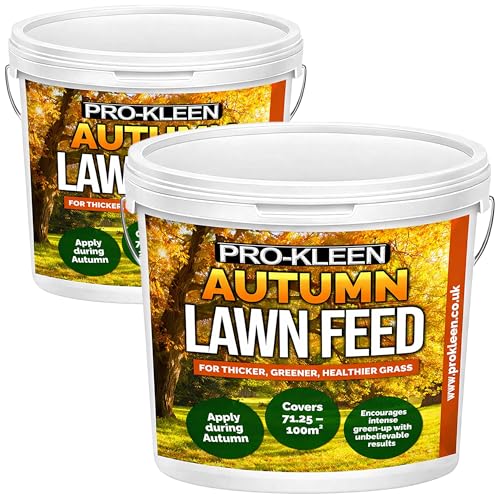 Pro-Kleen Autumn Lawn Feed Fertiliser - Encourages Grass Green Up & Prevents Lawn Disease - Covers up to 200m2 - Lasts up to 6 Weeks (5 kg)
