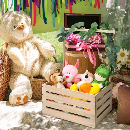 Barydat Wooden Baby Shower Crate Closet, Baby Basket with Handle, Personalized Basket Gifts, Easy Assembly Baskets for Newborn Boy Girl Welcome Gift for New Mom Parents(Wood Color) by Barydat - Image 4