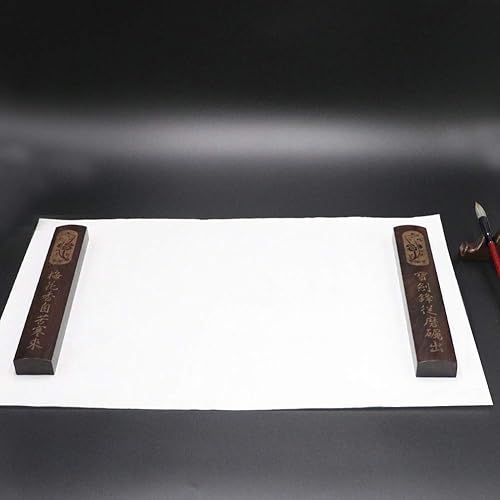 Miniatura 2 de Wancetang Caligrafía Pisapapeles de madera Caligrafía china PinturaEscritura Pisapapeles Catalpa Negro Juego de 2