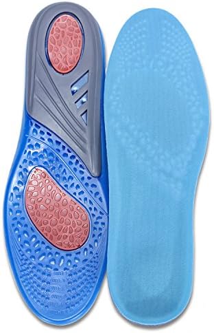 WHX Gel Insoles Arch Support Athletic Shoe Cushion Inserts Foot Pain Relief Comfort Work Boot Insoles for Men (US 7-13) & Women (US 9-15)