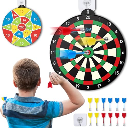 HappyKidsClub Dartscheibe Kinder, Spielzeug ab 3-12 Jahre Junge Jungen Mädchen Geschenk Junge 3-12 Jahre Outdoor Spiele für Kinder Dartscheibe Kinder Spielzeug 3-12 Jahre