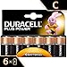 Duracell MN1400B6 Plus Power - Batterie C, confezione da 6