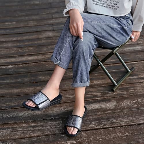 Image of MEGNYA Orthopedic Slides Sandals for Women, Comfortable Plantar Fasciitis Sandals for Flat Feet, High Arch Support Walking Sandals with Adjustable Straps