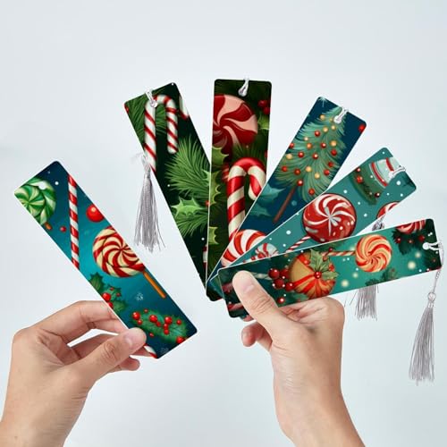 Marque-pages canne de Noël lot de 6 pour ne plus corner vos livres - 3