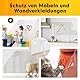 VEYLIN Transparente Klebefolie Möbel, Klar Elektrostatische Wandschutzfolie Kitchen Splashguard Effektiver Schutz für Wände, Esstische, Möbel, Küchen und Büros (30×200cm)