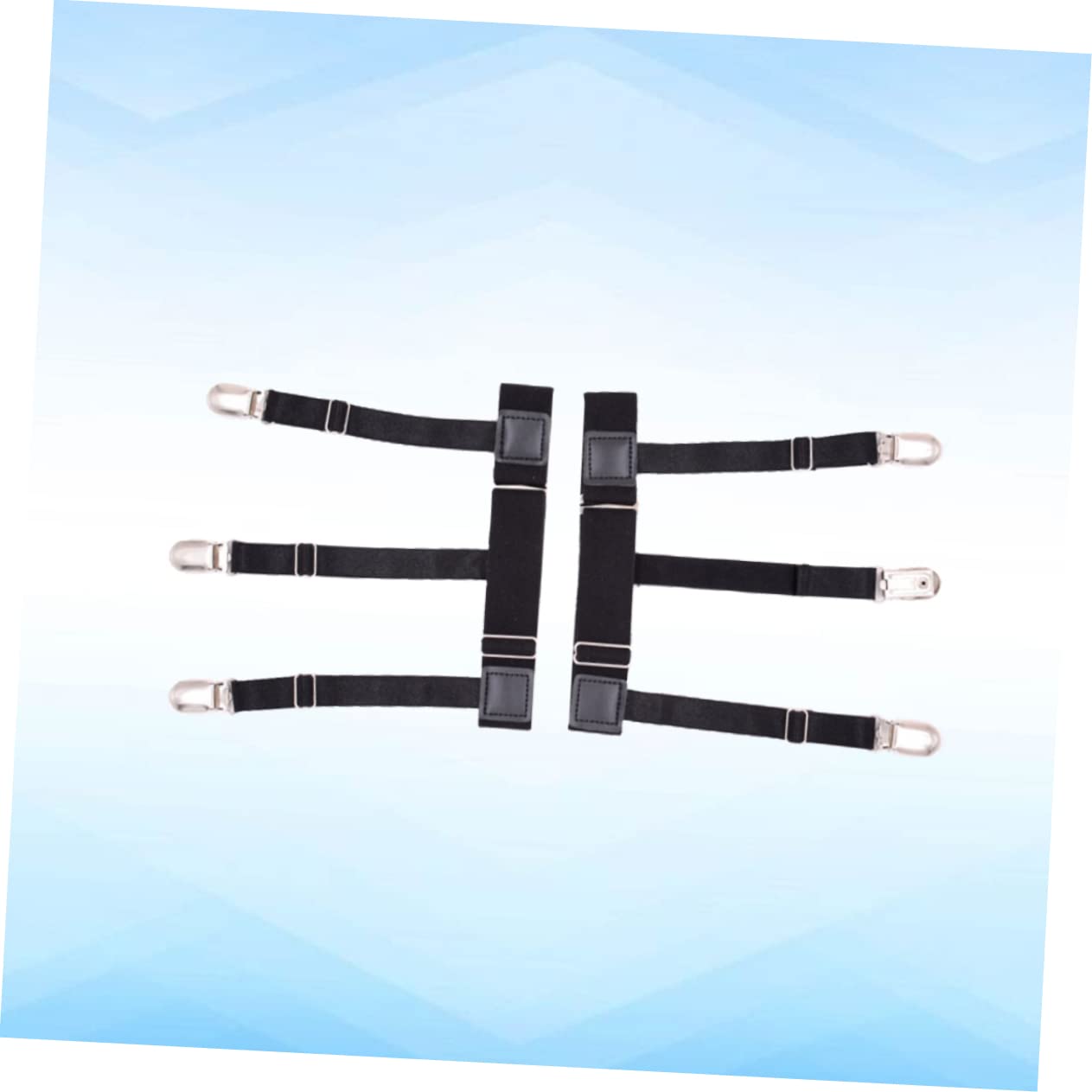 PartyKindom Practical Wrinkle Shirt Holder Leg Ring Garter Clip Elastic Nylon Suspenders for Men Women Strong Clipping Force Durable Design for Effortless Shirt Tucking