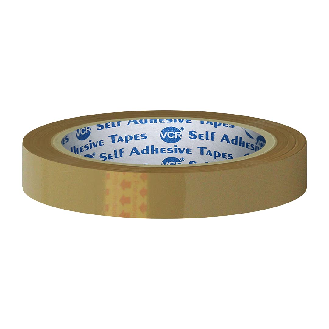 VCR Self Adhesive Brown Cello Tape - 65 Meters in Length - 12mm / 0.5" Width - 1 Roll Per Pack - BOPP Industrial Packaging Tape for E-Commerce Box Packing, Office and Home use (B07RWXC837) Amazon Price History, Amazon Price Tracker