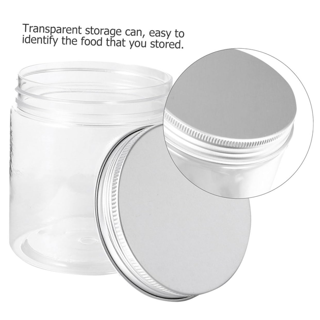 Cabilock 4 Set Contenitore Di Stoccaggio Ermetico Barattolo Con Coperchio Contenitore Per Alimenti Contenitore Cibo Barattoli Domestici Barattoli Con Coperchi Lega Di Alluminio 6 Pezzi*4