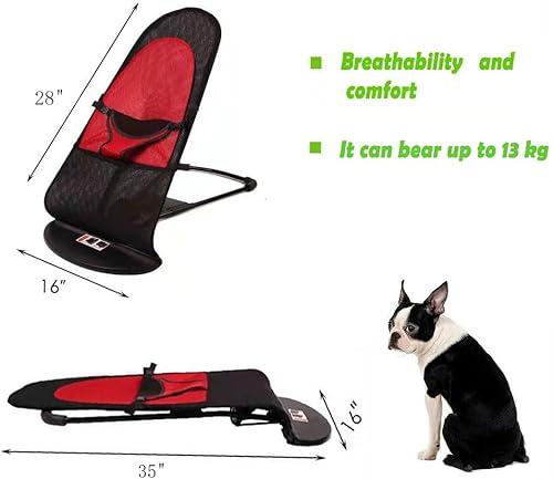 Miniatura 2 de Mecedora para perro, mecedora portátil para gatos, cama de primavera y verano, para perros, gatos, silla mecedora plegable para mascotas pequeñas