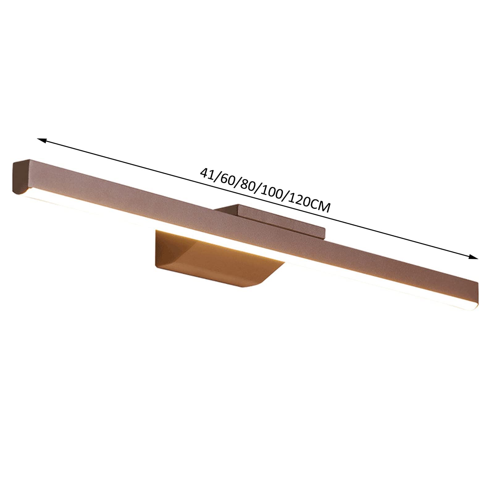 Semplice 41/60/80/100/120 cm Luci anteriori a specchio Nordic Lunga striscia Camera da letto Toeletta Personalità creativa Bagno Nebbia impermeabile Lampada da parete a LED a risparmio energetico (80