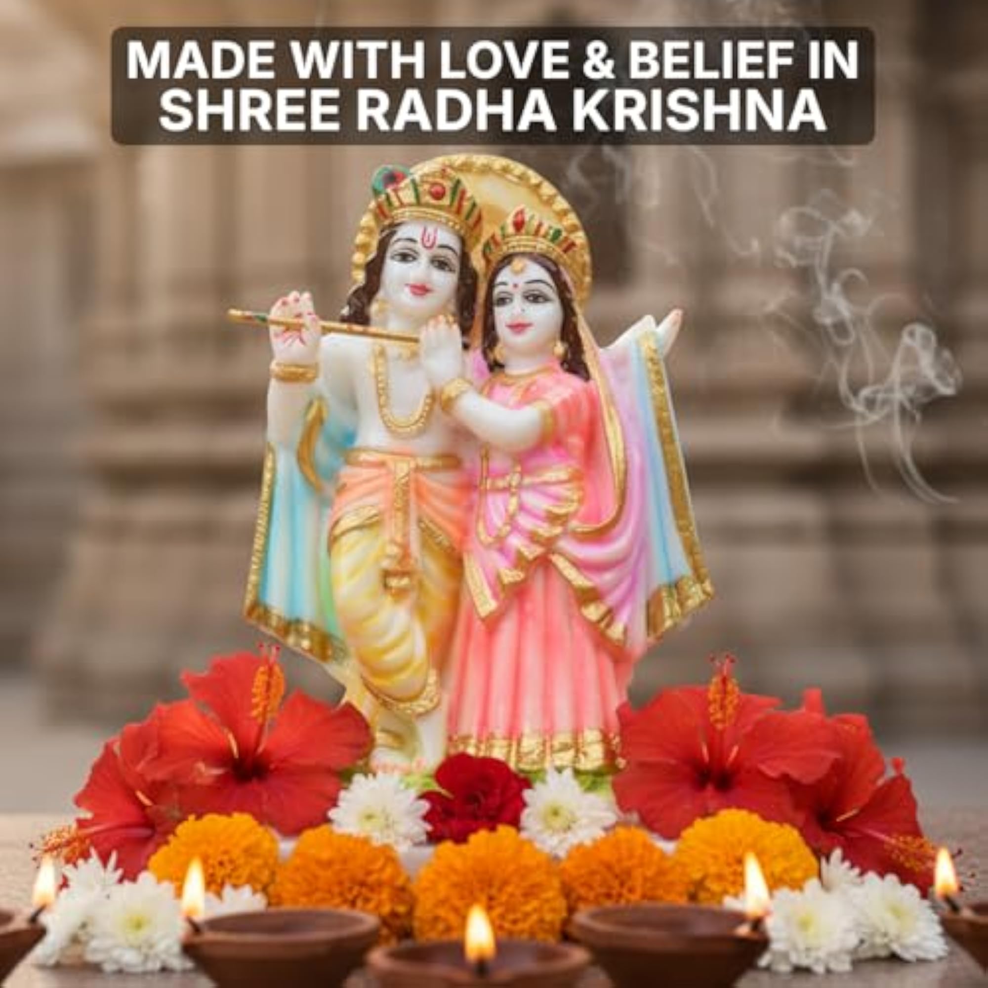 Shree Radha Krishna Idol, Marble Powder Murti