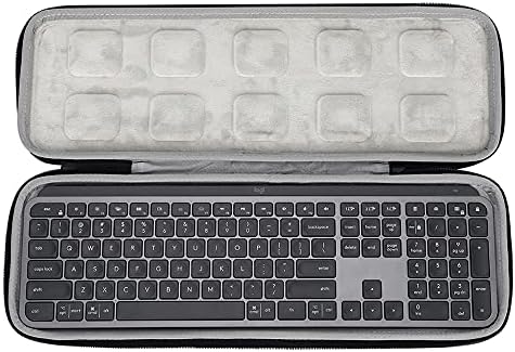 Prodrocam Protective Carrying Case Storage Bag with Hard Shell for Logitech MX Keys Advanced Wireless Keyboard Computer Accessories for Travel