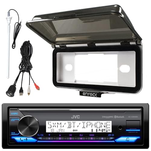 Radio Estéreo para Motores Marinos Bluetooth USB/AUX 1 DIN