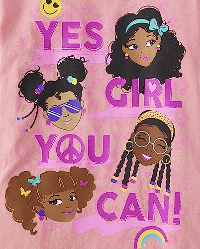 The Children's Place Girls' Girl Power Short Sleeve Graphic T-Shirts2