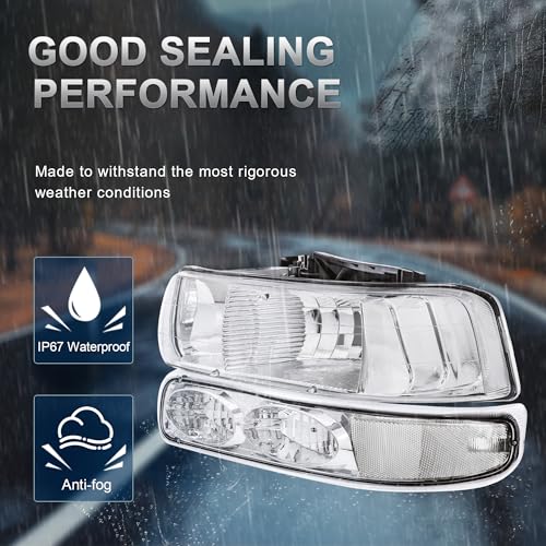 KUIPERAUTO 1999–2002 Chevy Silverado Headlights | Tahoe & Suburban Replacement - Image 3