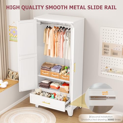 image for GAIOUS Steel Armoire Wardrobe Closet with 2 Doors, 71