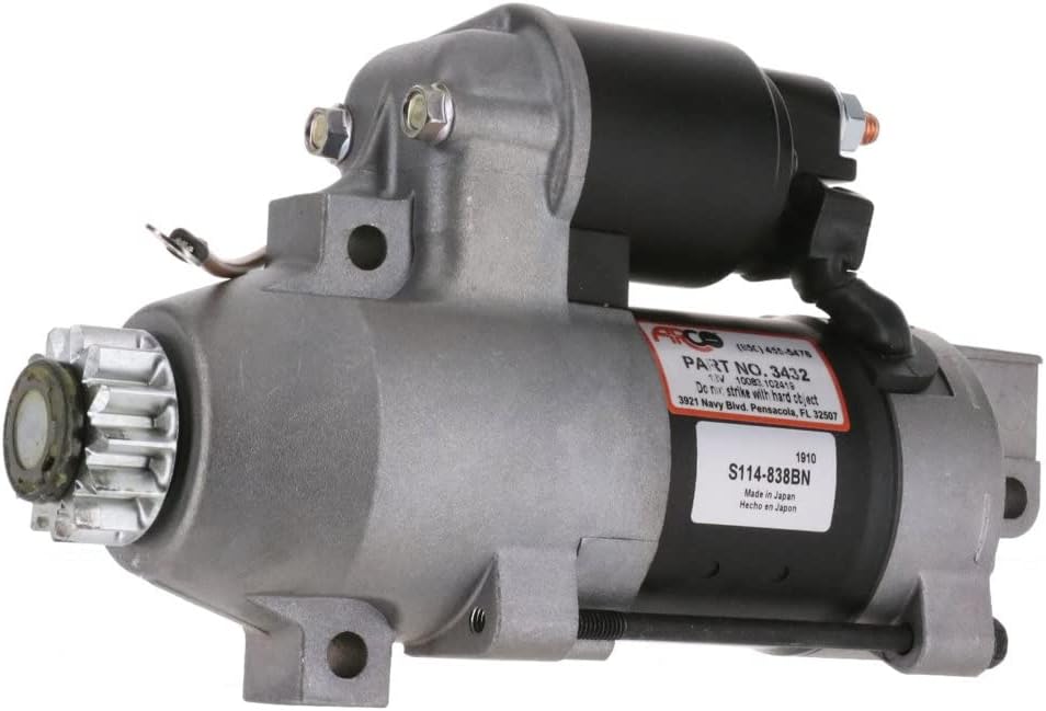 Arco 3432 Outboard Starter for Yamaha F115 & LF115 4-Stroke (2000+), 13-Tooth Drive Gear