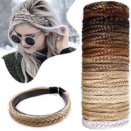 Hairro Braided Headband With Teeth Braids Hair Hoop Fishtail Braids