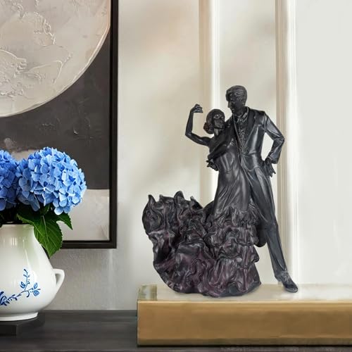 Estatua pareja bailando pintura a mano 25 cm miniatura 6