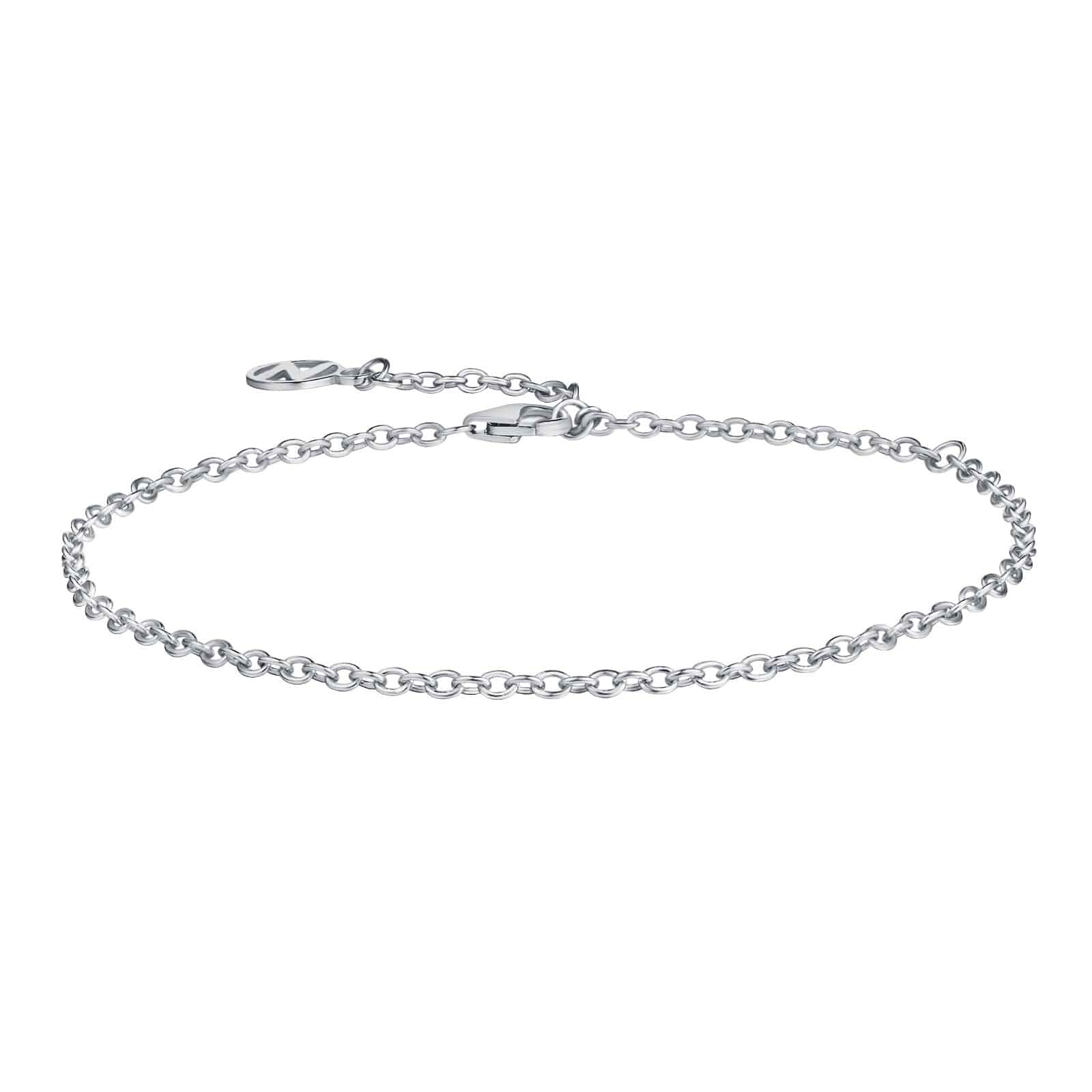 NOKMIT Solid 925 Sterling Silver Bracelets for Women, Dainty Interlocking Circles Cubic Zirconia Adjustable Chain Bracelet, Trendy Stackable Link Bracelets, Simple Cute Jewelry Gifts 12-100