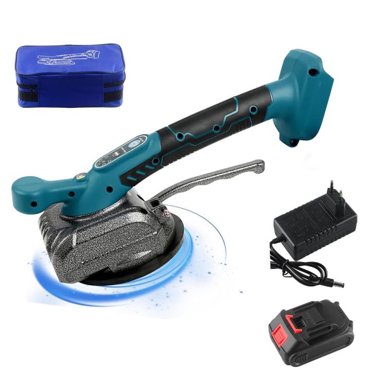 Machine Vibrante Carrelage,21V Machine de Carrelage pour Battery,5 Vitesses Réglable,Adsorbable 60...