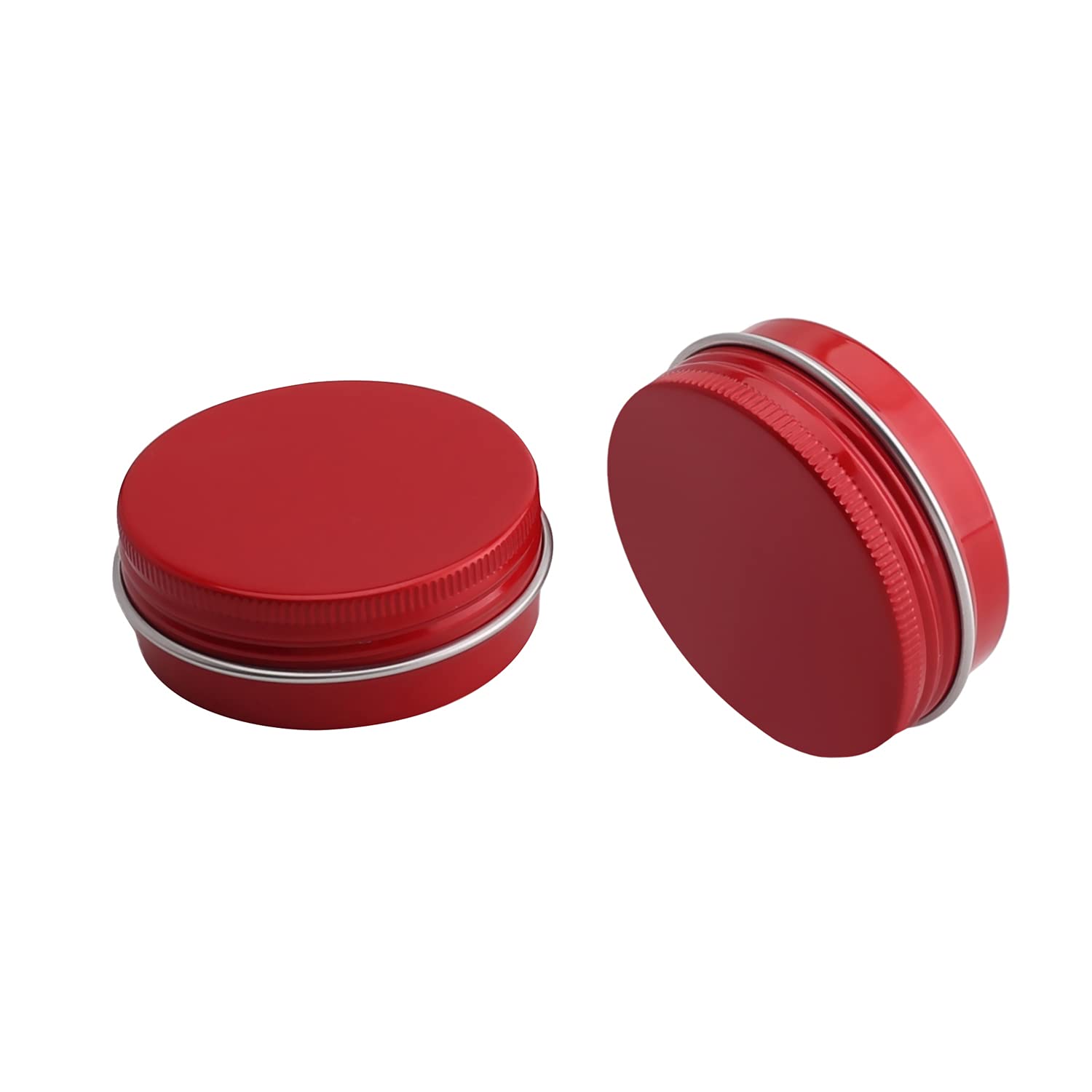Othmro Red 6Pcs Aluminium Tin Jars, 1Oz Small Containers Tins With Screw Lids, Empty Can Travel Tins For Candles, Cosmetic, Soap (30Ml/1Oz)