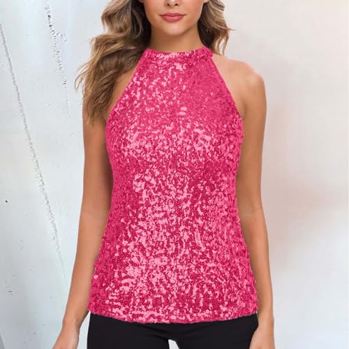 Haut dos à sequins pour femmes coupe ajustée chic
