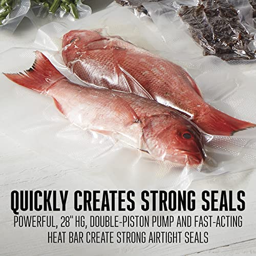 Weston Brands Vacuum Sealer Machine for Food Preservation & Sous Vide, Extra-Wide Bar for Sealing Bags up to 15" Wide, 935 Watts, Commercial Grade Pro 3000, Programmable LED Controls, Stainless Steel
